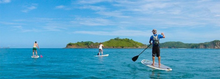 SUP stand-up paddle boarding near Hacienda Pinilla