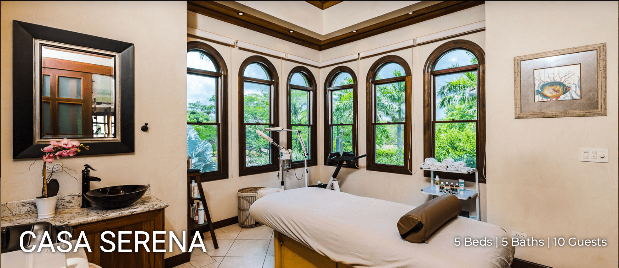 Casa Serena private spa room Hacienda Pinilla