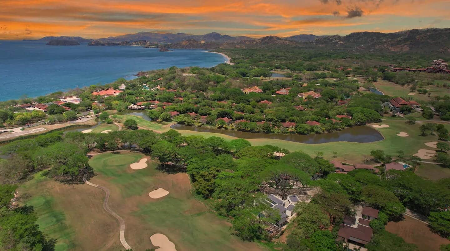 sunset Hacienda Pinilla golf course